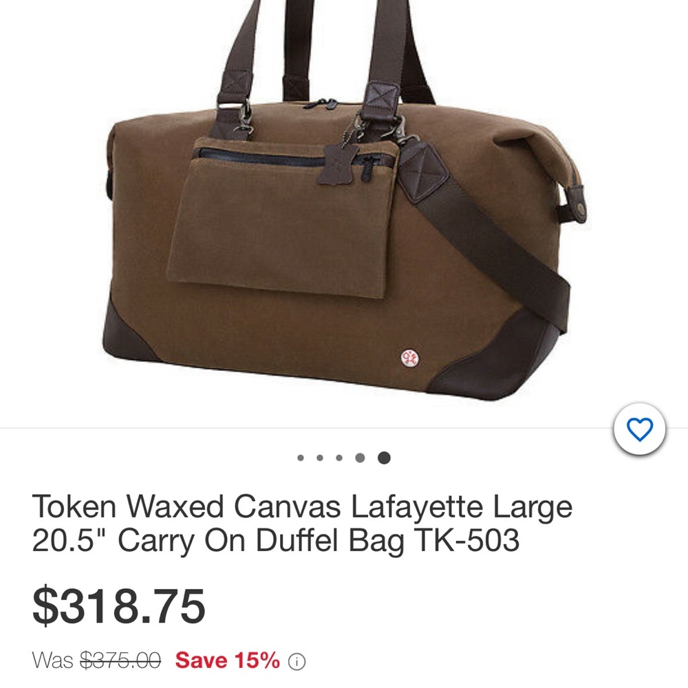 Token Lafayette duffle bag dark brown unisex